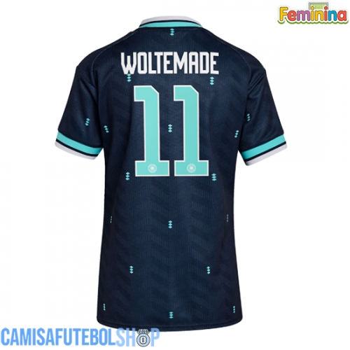 Camisa de time de futebol Alemanha Nick Woltemade #11 Replicas 2º Equipamento Feminina Mundo 2026 Manga Curta